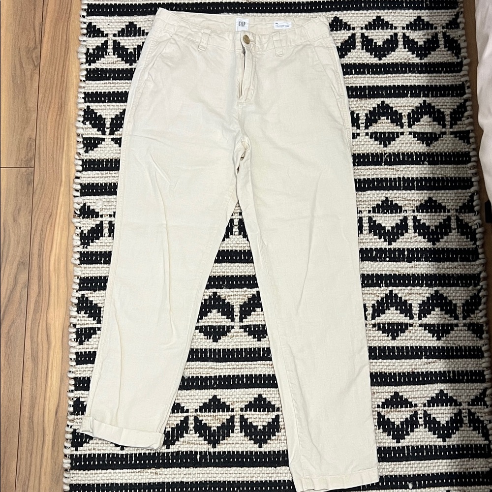 GAP Cream High-Rise Chino Pants